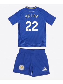 Detské Futbalové oblečenie Leicester City Oliver Skipp #22 2024-25 Krátky Rukáv - Domáci (+ trenírky)